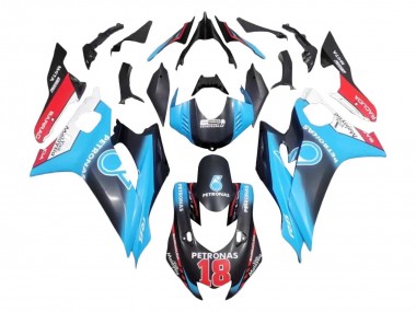 Carenado Moto Yamaha YZF 600 R6 2017-2023 - Blanco Azul Rojo Negro Petronas 18