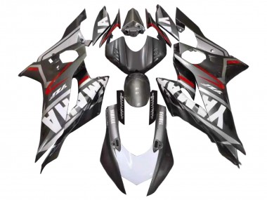 Carenado Moto Yamaha YZF 600 R6 2017-2023 - Negro Mate Blanco Rojo