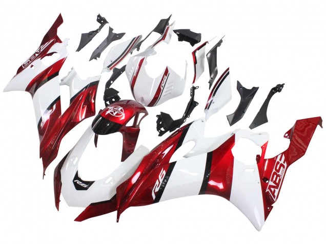 Carenado Moto Yamaha YZF 600 R6 2017-2023 - Blanco Rojo Negro