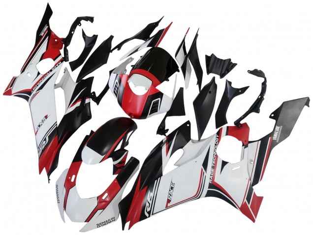 Carenado Moto Yamaha YZF 600 R6 2017-2023 - Blanco Rojo Negro Semakin Didepan