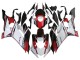 Carenado Moto Yamaha YZF 600 R6 2017-2023 - Blanco Rojo Negro Semakin Didepan
