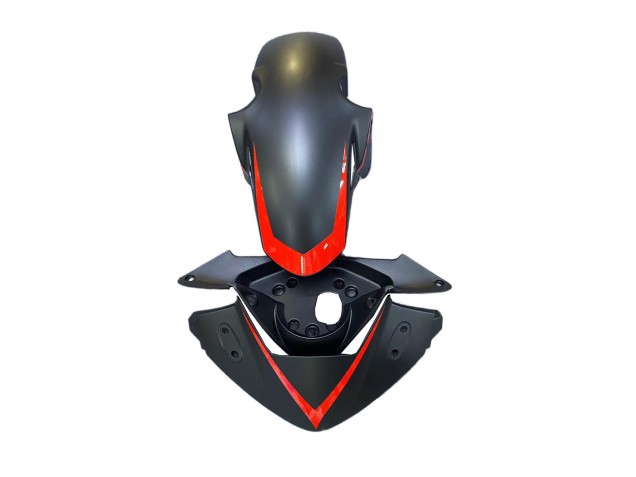 Carenado Moto Honda CBR250RR 2011-2015 - Negro Mate Rojo Raya