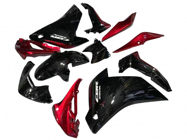 Carenado Moto Honda CBR250RR 2011-2015 - Negro Brillante Rojo