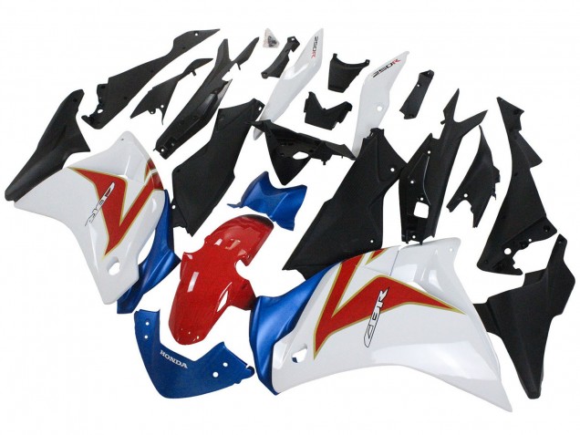 Carenado Moto Honda CBR250RR 2011-2015 - Blanco Rojo Azul Claro