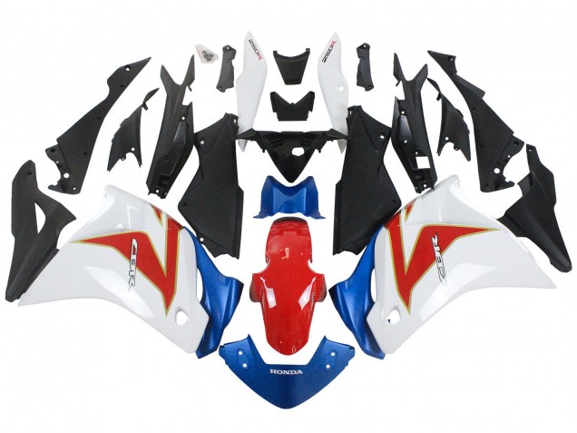 Carenado Moto Honda CBR250RR 2011-2015 - Blanco Rojo Azul Claro
