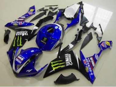 Carenado Moto Yamaha YZF R1 2007-2008 - Blanco Azul Negro Verde Monstruo