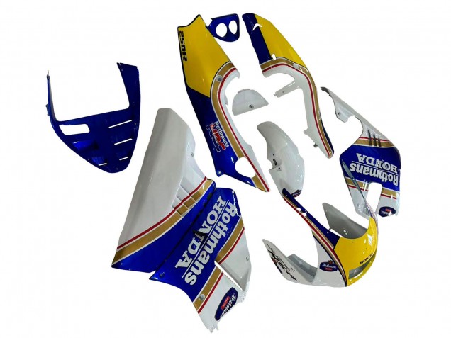 Carenado Moto Honda NSR250 1994-1996 - Blanco Azul Amarillo Oro Rothmans