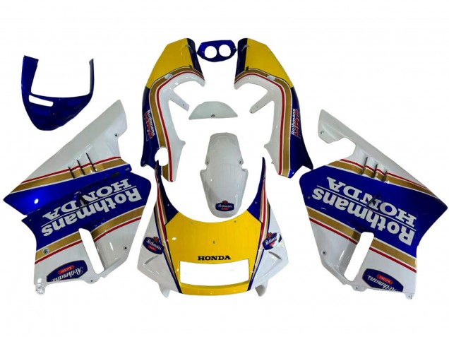 Carenado Moto Honda NSR250 1994-1996 - Blanco Azul Amarillo Oro Rothmans