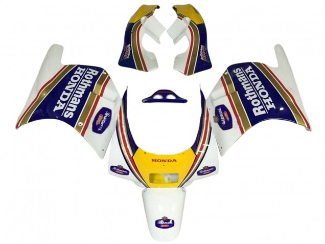 Carenado Moto Honda NSR250R 1988-1989 - Blanco Amarillo Azul Rothmans