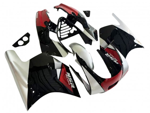 Carenado Moto Honda NSR250R 1988-1989 - Plata Rojo Negro Brillante