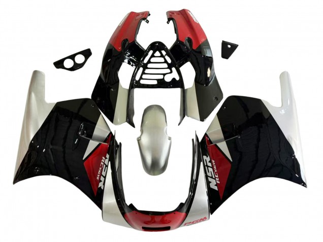 Carenado Moto Honda NSR250R 1988-1989 - Plata Rojo Negro Brillante