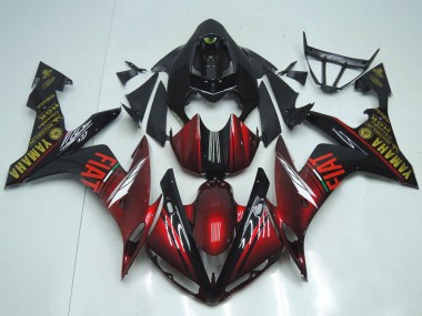 Carenado Moto Yamaha YZF R1 2007-2008 - Rojo Granate Negro Fiat