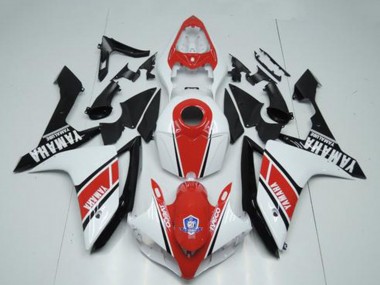 Carenado Moto Yamaha YZF R1 2007-2008 - Blanco Rojo Negro Brillante