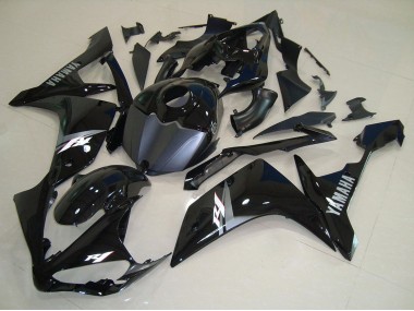 Carenado Moto Yamaha YZF R1 2007-2008 - Negro Brillante Negro Mate Blanco Calcomanía