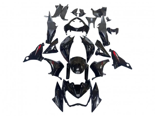 Carenado Moto Kawasaki Z800 2013-2018 - Negro Brillante Rojo