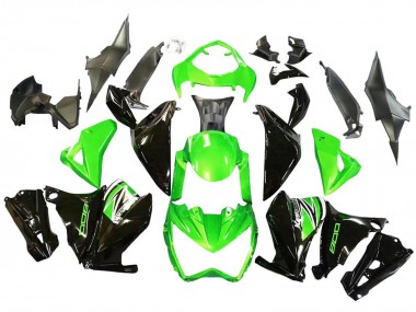 Carenado Moto Kawasaki Z800 2013-2018 - Verde Negro Brillante