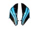 Carenado Moto Kawasaki Z800 2013-2018 - Azul Claro Negro Brillante