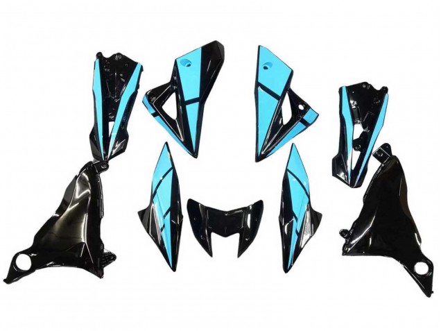 Carenado Moto Kawasaki Z800 2013-2018 - Azul Claro Negro Brillante