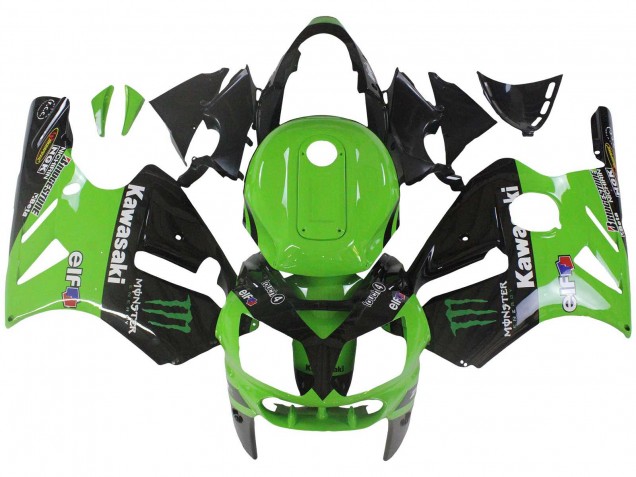 Carenados Moto Kawasaki ZX12R 2002-2006 - Verde Negro Brillante Elf Touch4 Monstruo