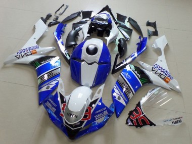 Carenado Moto Yamaha YZF R1 2007-2008 - Blanco Azul Negro Verde Monstruo Yamalube