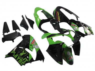 Carenado Moto Kawasaki ZX9R 2000-2001 - Verde Negro Playboy DENSO