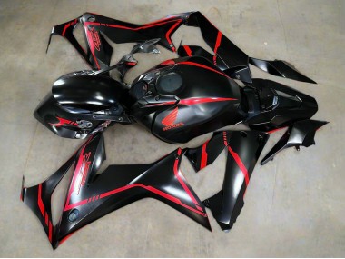 Carenado Moto Honda CBR650R 2019-2020 - Negro Brillante Rojo Raya