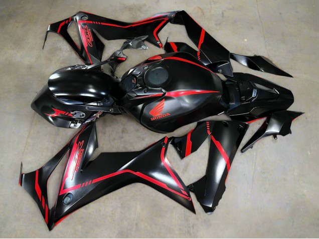 Carenados Moto Honda CBR650R 2019-2020 - Negro Brillante Rojo Raya