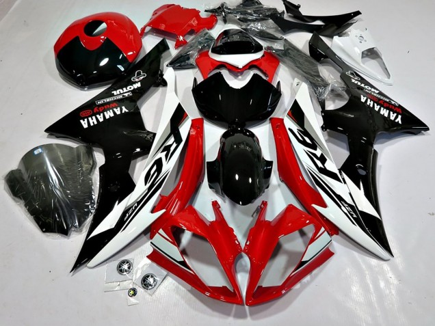 Carenado Moto Yamaha YZF 600 R6 2008-2016 - Blanco Rojo Negro Brillante Motul Michelin