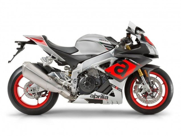 Carenado Moto Aprilia RSV4 1000 2009-2015 - Plata Rojo Negro