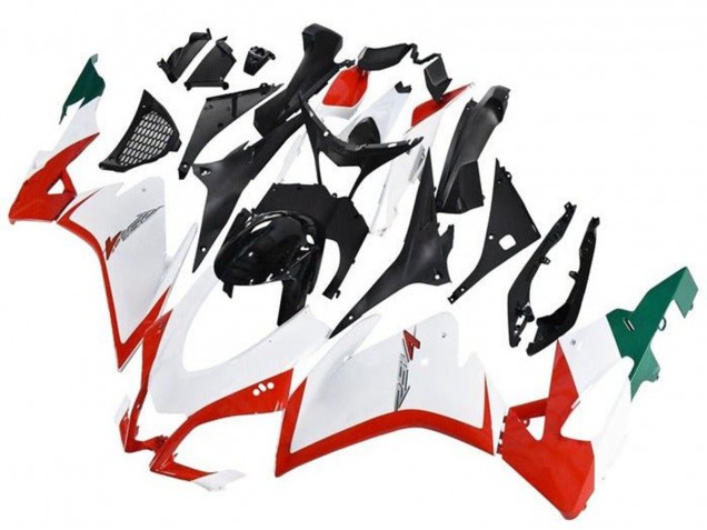 Carenado ABS Aprilia RSV4 1000 2009-2015 - Blanco Rojo Negro Verde