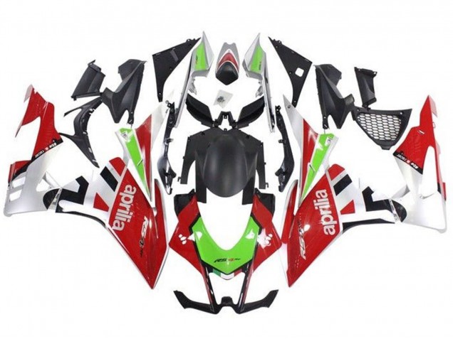 Carenado Moto Aprilia RSV4 1000 2009-2015 - Rojo Blanco Verde