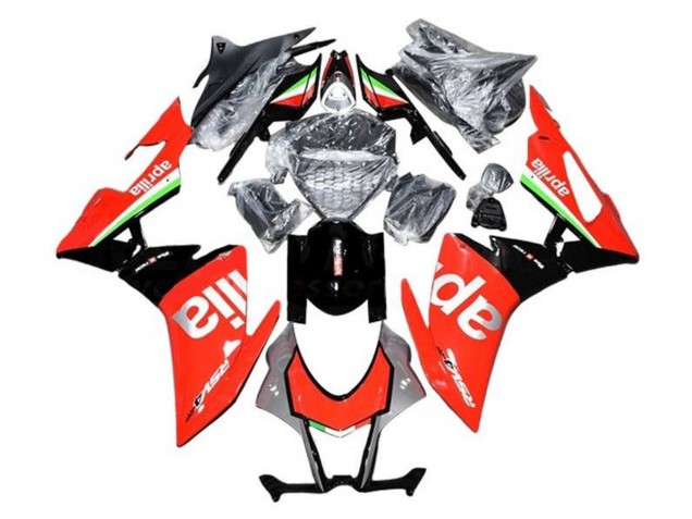 Carenado Moto Aprilia RSV4 1000 2009-2015 - Rojo Plata Negro Verde Blanco