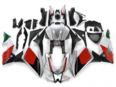 Kits Carenados Moto Aprilia RSV4 1000 2009-2015 - Plata Negro Rojo Verde