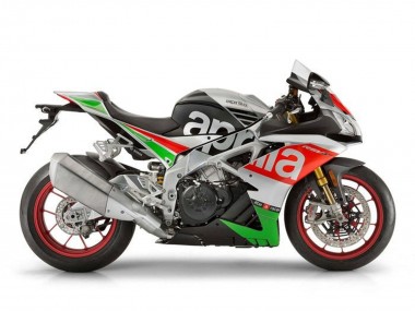 Carenado Moto Aprilia RSV4 1000 2009-2015 - Plata Rojo Negro Verde