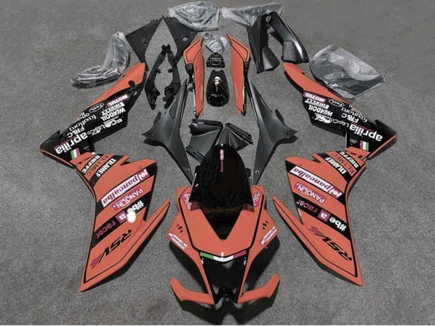 Carenado Moto Aprilia RSV4 1000 2009-2015 - Naranja Negro