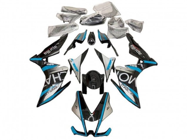 Carenado Moto Aprilia RSV4 1000 2009-2015 - Plata Negro Azul