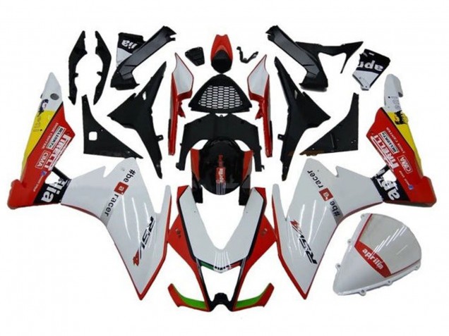 Carenado Moto Aprilia RSV4 1000 2009-2015 - Blanco Rojo Negro Amarillo