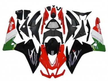 Carenado Moto Aprilia RSV4 1000 2009-2015 - Rojo Negro Verde Blanco