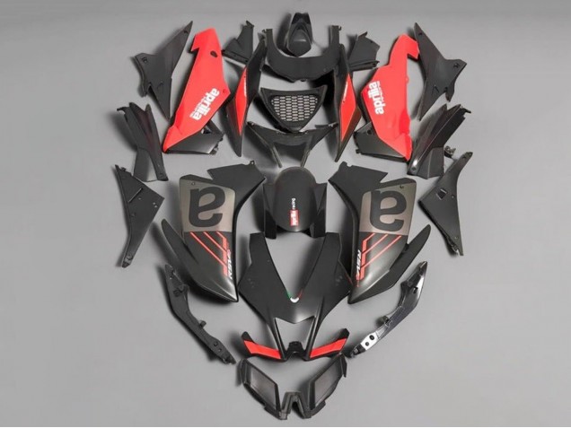 Carenado Moto Aprilia RSV4 1000 2009-2015 - Negro Mate Rojo Gris