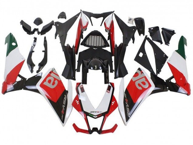 Carenado Moto Aprilia RSV4 1000 2009-2015 - Blanco Rojo Negro Verde