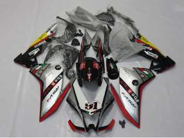 Carenado Moto Aprilia RSV4 1000 2009-2015 - Plata Rojo Negro Amarillo