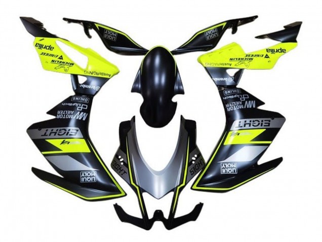 Carenado Moto Aprilia RSV4 1000 2016-2020 - Negro Mate Gris Amarillo