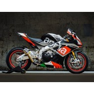Carenado Moto Aprilia RSV4 1000 2016-2020 - Negro Mate Plata Rojo Verde