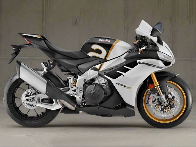 Carenado Moto Aprilia RSV4 1100 2021-2024 - Blanco Negro Oro