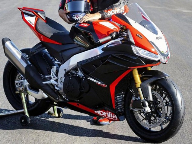Carenado Moto Aprilia RSV4 1100 2021-2024 - Negro Rojo Blanco