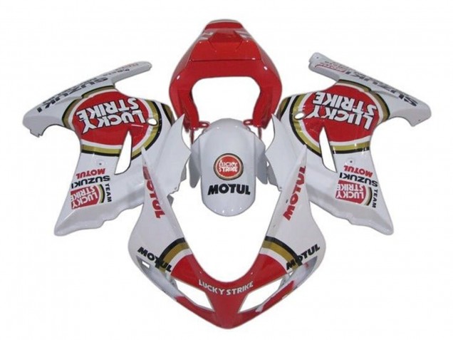Carenado Moto Suzuki SV650 2003-2013 - Blanco Rojo Lucky Strike
