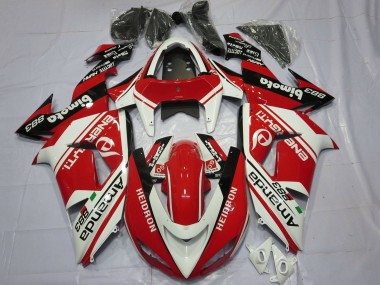 Carenado Moto Kawasaki ZX10R 2006-2007 - Blanco Rojo Negro Amauda 883 Heidron