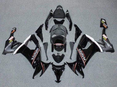 Carenado Moto Kawasaki ZX10R 2008-2010 - Negro Brillante Rojo Blanco Hayate