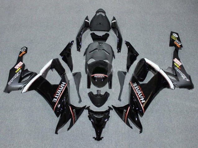Carenado Moto Kawasaki ZX10R 2008-2010 - Negro Brillante Rojo Blanco Hayate