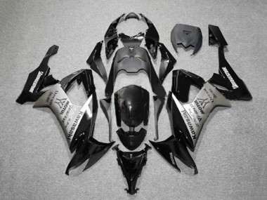 Carenado Moto Kawasaki ZX10R 2008-2010 - Negro Brillante Gris Bridgestone Motul